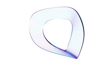 Abstract colored glass 3d rendered shape