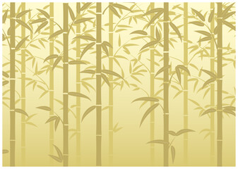 金の竹林の背景ヨコ