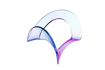 Abstract colored glass 3d rendered shape
