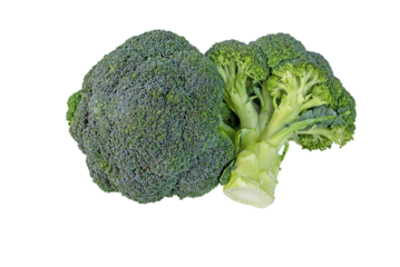 Broccoli heads isolated transparent png. Brassica oleracea var. italica vegetable. Calabrese cabbage