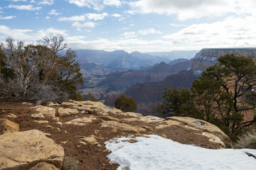 Views from the South Rim into the Grand Canyon National Park, Arizona, USA