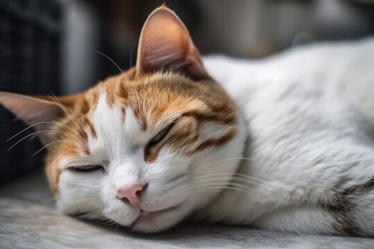 adorable cats are snoozers. Generative AI