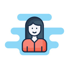 Woman�icon. Suitable for Web Page, Mobile App, UI, UX and GUI design.