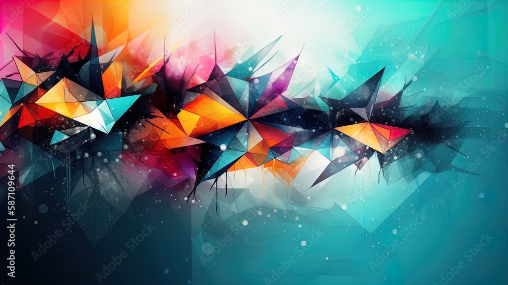 Poster modern abstract background with ample copyspace in 8k created with generative ai technology