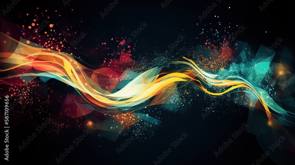 Poster modern abstract background with ample copyspace in 8k created with generative ai technology