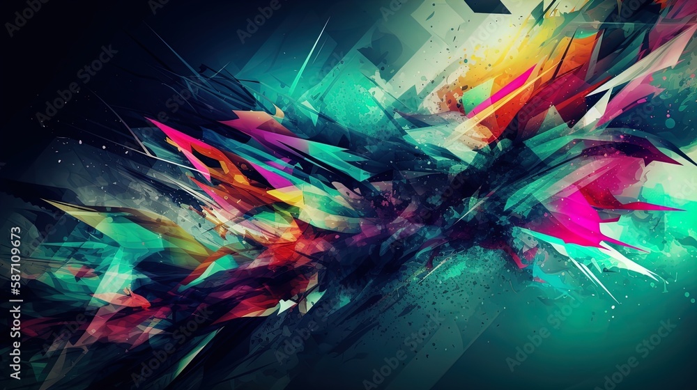 Poster modern abstract background with ample copyspace in 8k created with generative ai technology