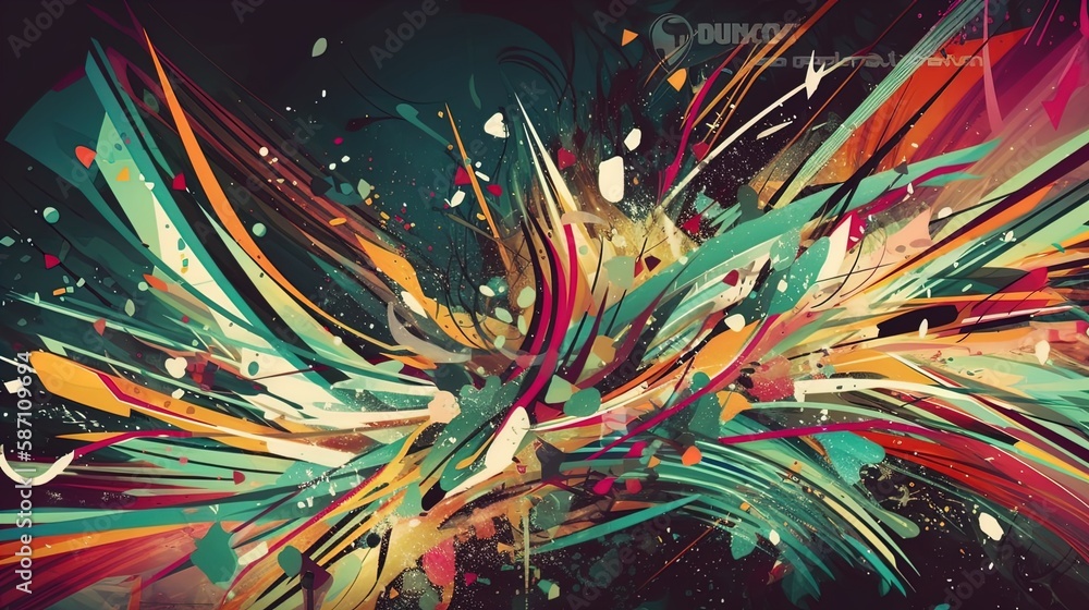 Poster modern abstract background with ample copyspace in 8k created with generative ai technology