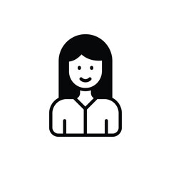 Woman�icon. Suitable for Web Page, Mobile App, UI, UX and GUI design.