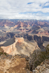 Views from the South Rim into the Grand Canyon National Park, Arizona, USA