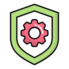 Risk Management Line Color Icon