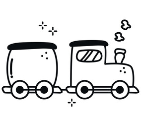 hand drawn train illustration