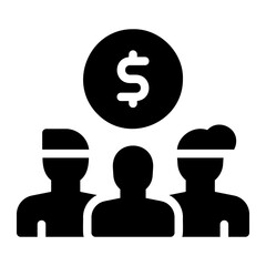 family economy glyph icon