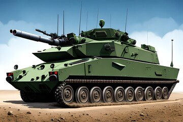 Fototapeta na wymiar armoured personnel carrier (APC), clip-art, vector, white background