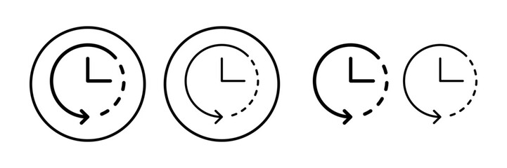 Clock icon. Time icon vector. Clock icon in trendy flat style isolated