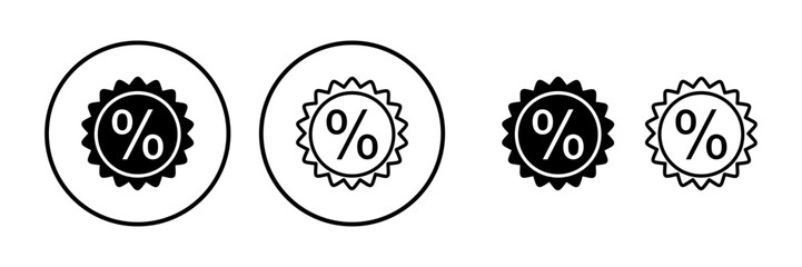 Discount icon vector. shopping tags. percentage icon