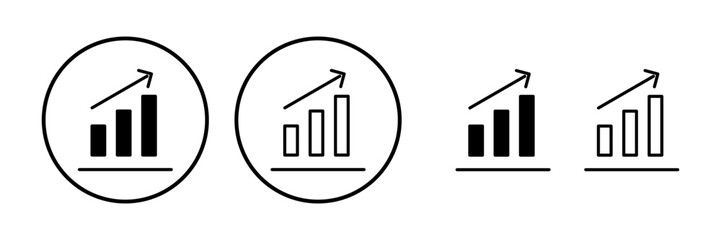 Growing graph Icon vector. Chart icon. Graph Icon