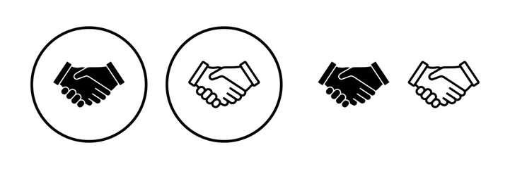 Hand shake icon vector. business handshake. contract agreement. partnership