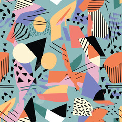 Obraz premium Seamless Abstract Vintage Vector Pattern Elegant Retro Artwork