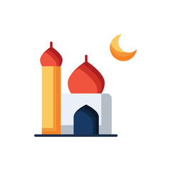 Obraz premium Mosque icon. Suitable for Web Page, Mobile App, UI, UX and GUI design.