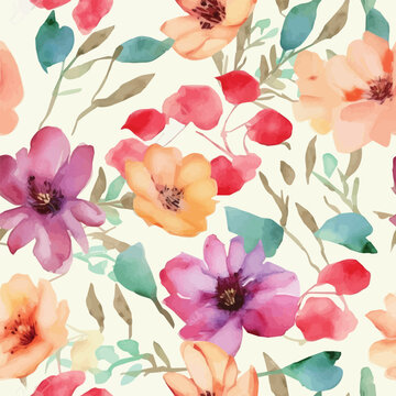 pattern, patterns, floral, flower, flowers, vintage, watercolor, seamless, vector, design, antique, beautiful, decoration, ornamental, wallpaper, background, texture, retro, graphic, art, repeating, s