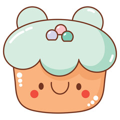 kawaii cupcake design