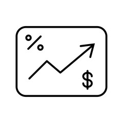 invest finance icon with black outline style. money, atm, icon, finance, vector, business, card. Vector illustration