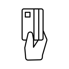 atm finance icon with black outline style. finance, business, calculator, money, set, icon, bank. Vector illustration