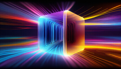 Abstract Cube Spectrum Background - Generative Ai