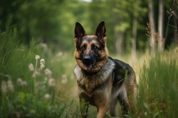 canine german shepherd. Generative AI