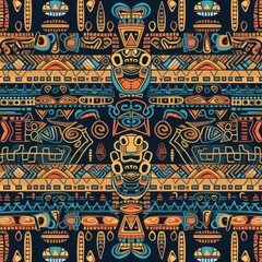 Tribal Aztec Pattern Generative Ai