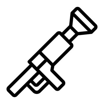 black outline bazooka icon clip art preview