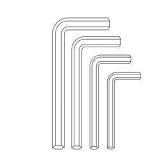 Allen keys icon vector