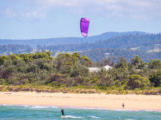 Kite Surfer At Speed