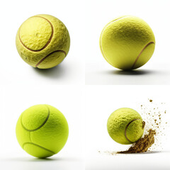 tennis, ball, sport, game, isolated, yellow, white, tennis ball, object, equipment, play, round, court, closeup, leisure, circle, green, competition, sphere, sports, activity, racket, single, macro, b
