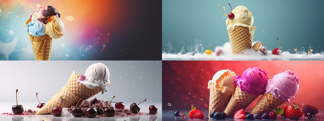 ice, cream, cone, ice cream, food, dessert, sweet, cold, vector, icecream, summer, chocolate, strawberry, illustration, ice-cream, isolated, vanilla, delicious, flavor, white, frozen, snack, tasty, se