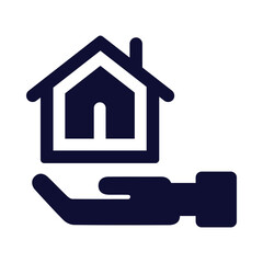 Obraz premium home, house, hand, sale home on hand icon