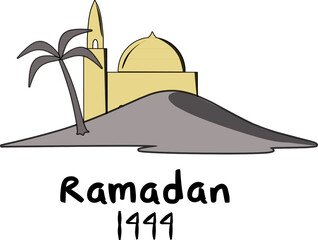 Fototapeta na wymiar Ramadan moment mosque design