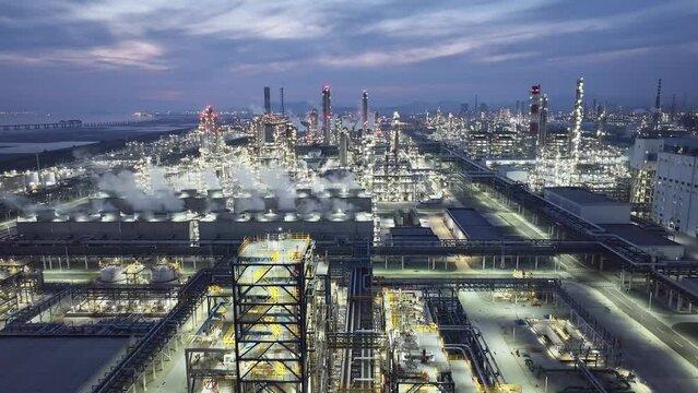 view of petrochemical factory