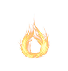 Bonfire flame blazing isolated, png file element.