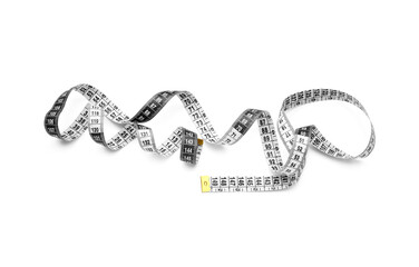 New measuring tape isolated on white background