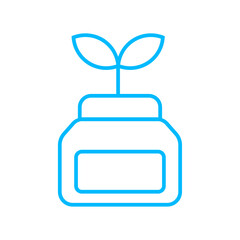 Obraz premium plant eco-friendly icon with black outline style. eco, green, ecology, environment, energy, nature, recycle. Vector illustration