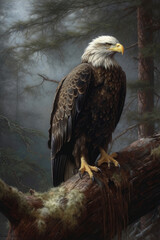 american bald eagle illustration.