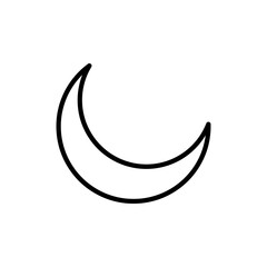 Moon vector icon, ramadan symbol. flat vector illustration for web site or mobile app.eps