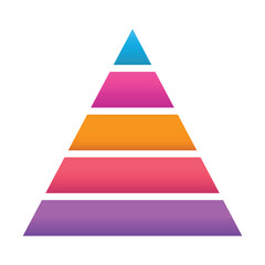 Pyramid Infographic, funnel pyramid business infographic with 5 charts. Template can be edited, recolored, editable. EPS Vector	
