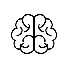 Brain vector icon flat illustration on white background..eps