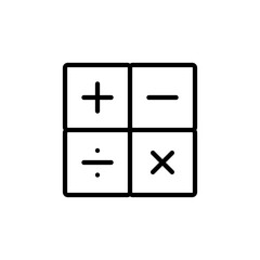Calculator vector icon, math symbol. flat vector illustration for web site or mobile app.eps