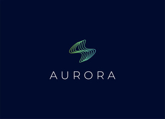 Aurora Light Logo Design. Northern Light Logo