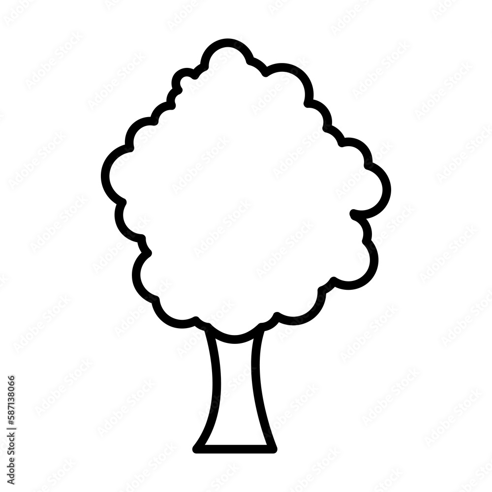 Poster tree vector icon flat illustration on white background..eps