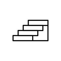 Stairs vector icon flat illustration on white background..eps