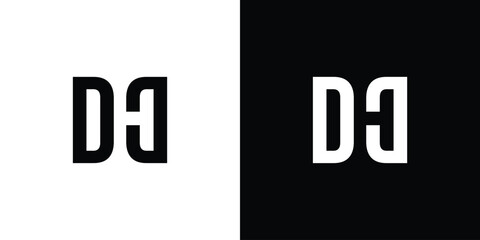modern and unique letter DH initials logo design